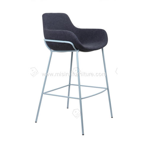 Black frame imported ash wood bar stool